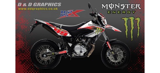 Yamaha WR125 wr125x Monster Graphics kit white