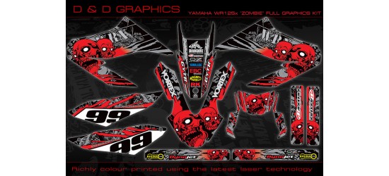 Yamaha WR125 wr125x  "Zombie" Full Graphics Kit