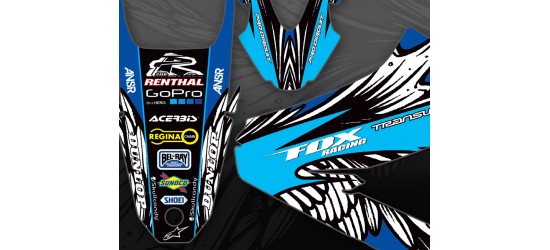 Yamaha WR125 wr125x  "Wing" Full Graphics Kit Blue