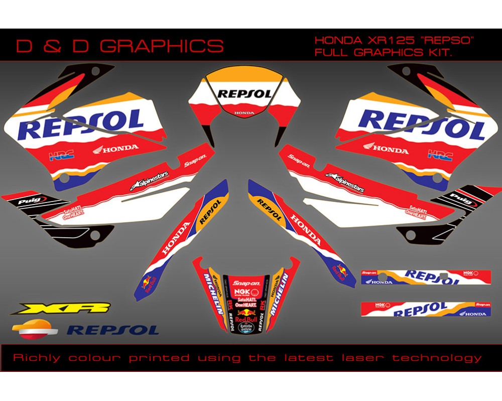 Honda XR125 " repsol"  full Graphics kit